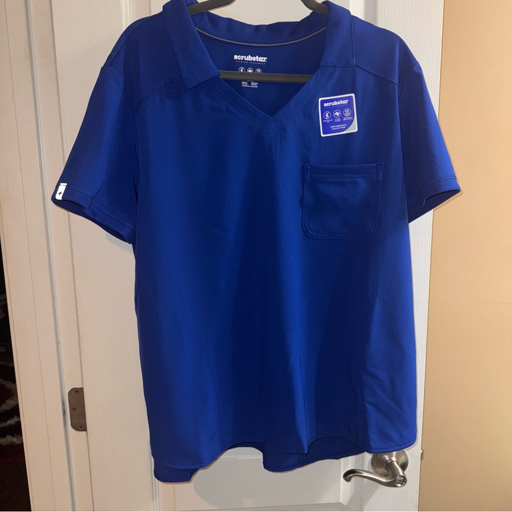 Scrubstar Royal Blue Performance Scrub Top